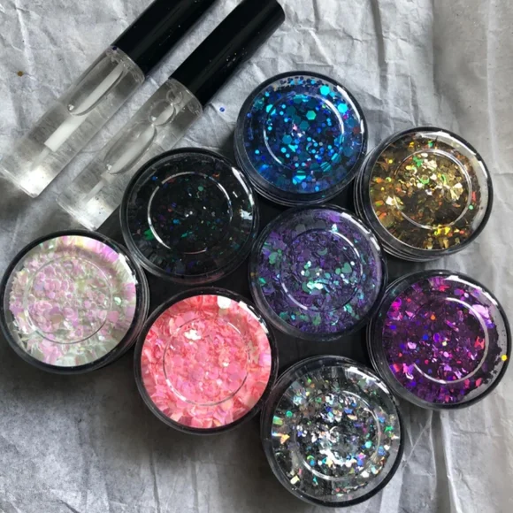 Body Glitters (9 jars) w/ glue - Picture 2 of 8